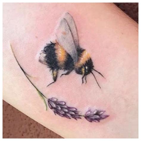 minimalist bumblebee tattoo.